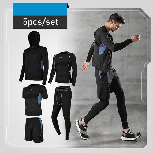 Dry Fit Men's Training Sportswear Set Gym Fitness Compression