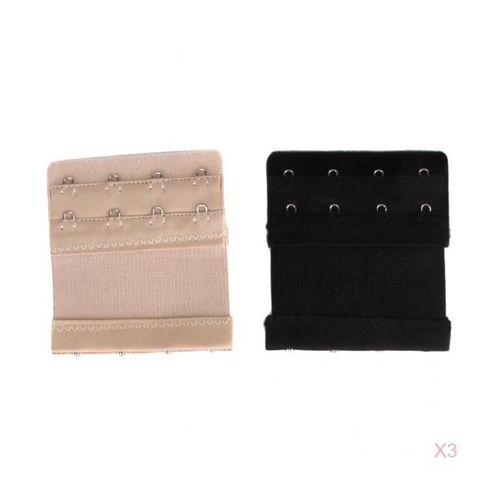 Fashion New Women Bra Extender Strap Extention 3/4 Hooks 6pcs