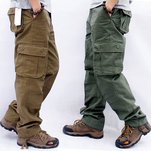 30-44 Plus Size High Quality Men's Cargo Pants Casual Mens Pant Multi  Pocket Military Tactical Long Full Length Trousers