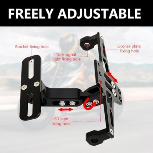 Generic Motorcycle modified license plate frame, adjustable LED license plate frame - image 6