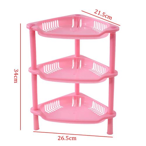 3 Layers Kitchen Organizer Storage Rack High Quality Plastic Assembled  Sundries Storage Holder Bathroom Shelf Home Organization