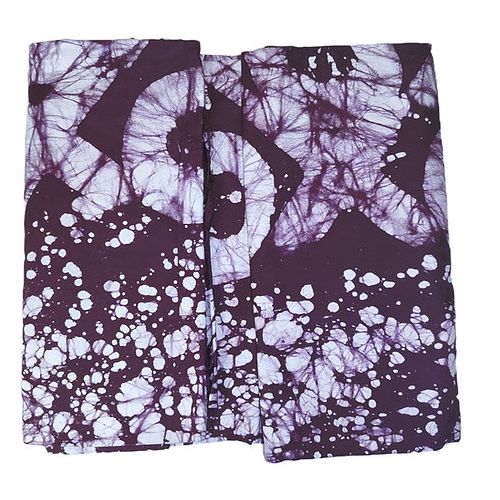 product_image_name-Generic-Handcrafted Batik Cotton Fabric, Premium Soft-Touch Burgundy (Approx. 5 Yards)-2