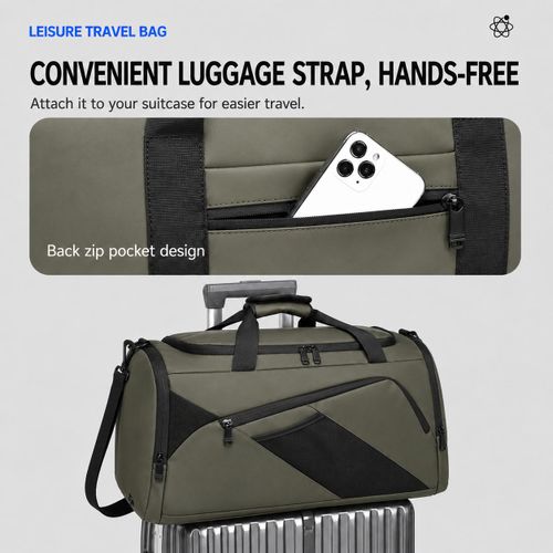 Generic Waterproof Travel Gym Duffel Bag with Shoe Compartment - image 7