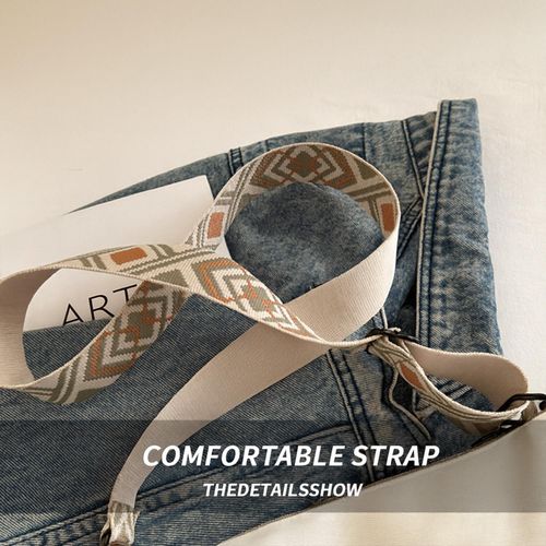 product_image_name-Fashion-Beige Half-Moon Shoulder Bag – Wide Patterned Strap Crossbody Bag-4