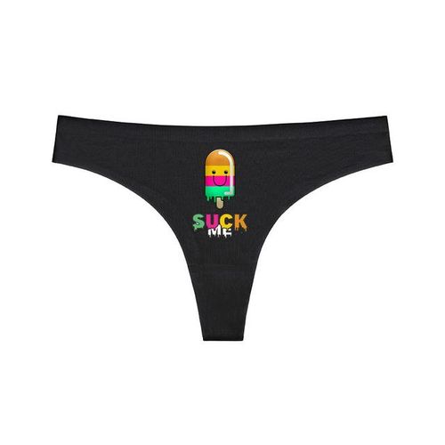 Generic Rainbow Icecream Funny Suck Me Letters Women's Underwear Girls Sexy  Oversize Underwear For Women Lovely Seamless Intimates Brief