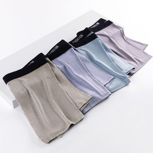 Cloudoon Men's Underwear U-type Double-layer Crotch Underpants Boxer Briefs- 4pcs