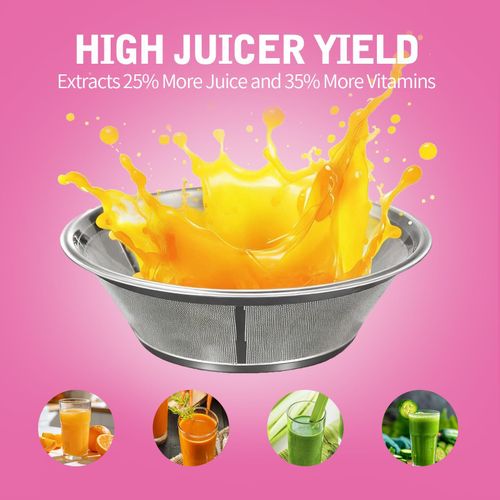teppo 1.7L Juicer Machine & Large Capacity Juice Extractor, Centrifugal Juicer with Efficient Pulp Separation & Easy Clean (Silver) - image 4
