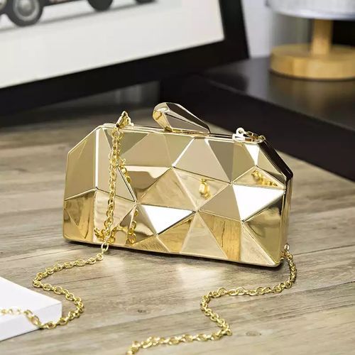 Mondepaz Clutch Bag - Shine - Metallic Gold