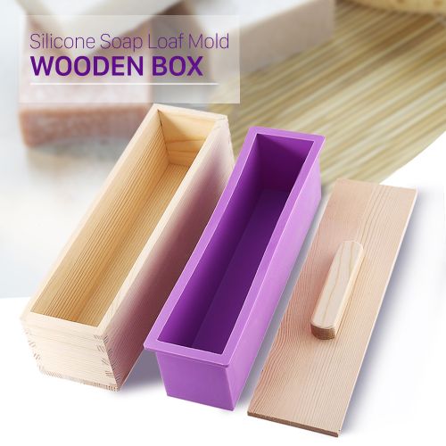 Silicone Loaf Mold With Wooden Box and Lid