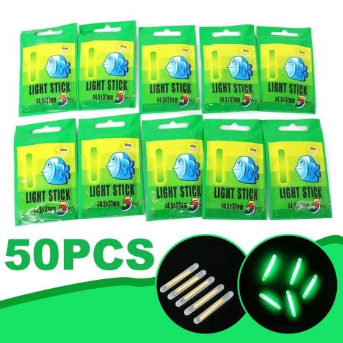 Generic 50 Pcs Fishing Light Stick Luminous Stick 5 Sticks Night