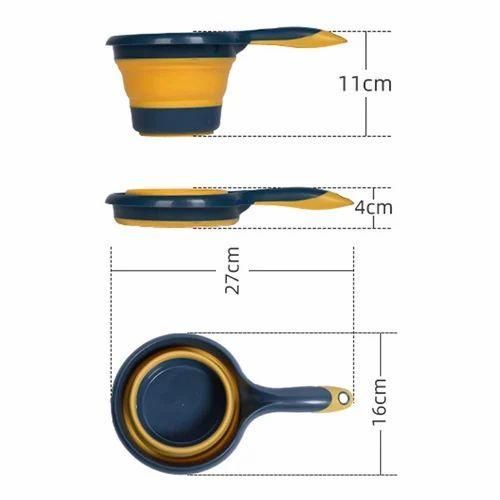 product_image_name-Generic-Folding Plastic Water Scoop Long Handle Collapsible Bath Ladles Kitchen Water Scoop Dipper Washing Camping Tools-6