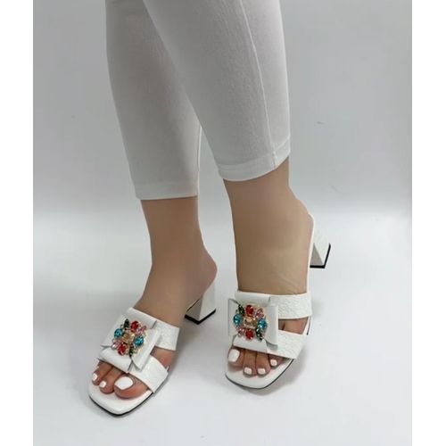 product_image_name-Fashion-Classic Heel White Sandal For Ladies-1