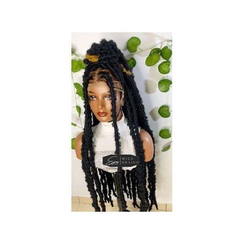 Fashion Choice All Back Ghana Weaving Box Braided Wig