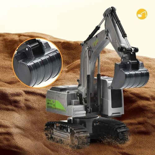 Generic Six-channel alloy excavator toy, children's remote control toy car - image 6