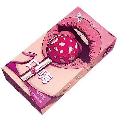 product_image_name-Generic-Jiaoxiang "Oral Kiss" Flavor Condoms - Natural Latex - Candy/Lollipop Flavored for Enhanced Oral Pleasure - Non-Oily, 10 Pack-5