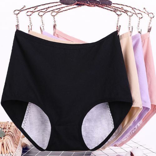 Women's Plus Size Menstrual Period Leak Proof Panties Cotton Briefs  Underwear