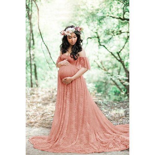 Elegant Black Maternity Dresses Pregnancy Photography Props Dress