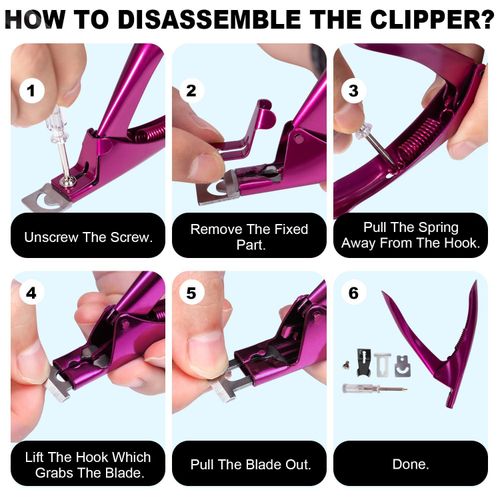 product_image_name-Generic-11-Piece Professional Nail Clipper Set - Heavy Duty Stainless Steel U-Shaped False Nail Clippers with Sharp Blades and Ergonomic Handle-5