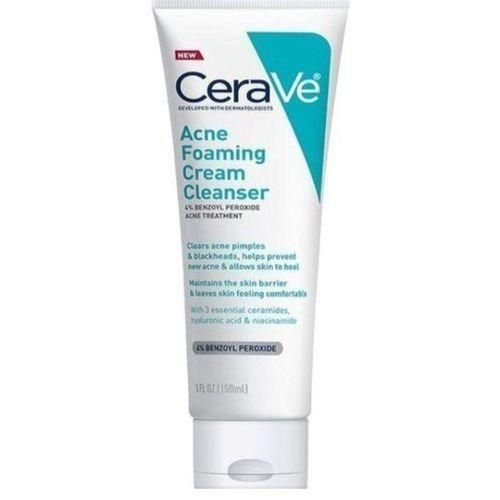 product_image_name-Cerave-Acne Foaming Cream Cleanser - Acne Treatment Face Wash With 4% Benzoyl Peroxide- 150ML-1