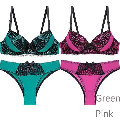 Plus 2pcs Solid Underwire Push Up Bra