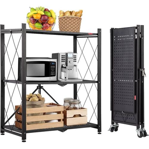 Generic Foldable Multifunctional Kitchen Shelf Rack - 3 Layers