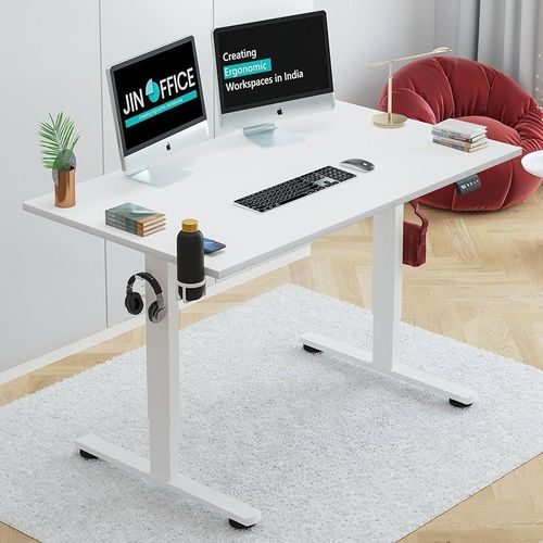product_image_name-Generic-Modern Adjustable Height Electric Standing Desk(1.4mtr) White-1