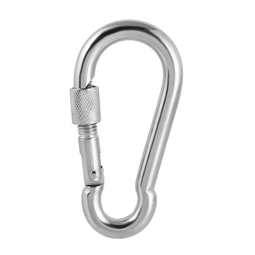 2x Metal Aluminium Carabiner Clip Snap Spring Loaded Climbing