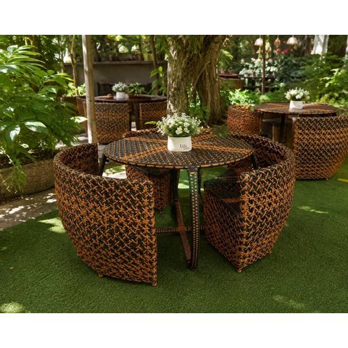 Generic 4-Seater Outsider Wicker Rattan Bistro 4 in 1 plus table set. - image 6
