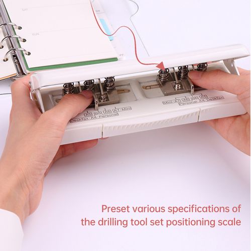 Adjustable 6-Hole Desktop Punch Puncher with 6 Sheet Capacity