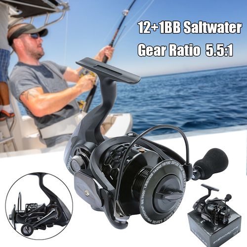 Generic 12+1 BB Saltwater Spinning Reels High Speed Full Metal