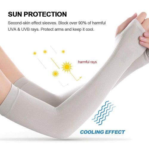 UV Sun Protection Arm Sleeves for Sports | Men & Women | 3-Pair