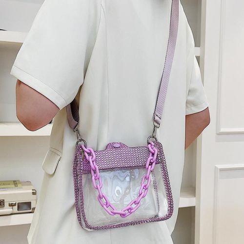 Transparent bags for ladies shop