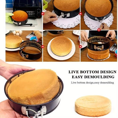 Generic Set of 3 non-stick, durable cake pans with removable bottoms (22/24/26cm) - image 3