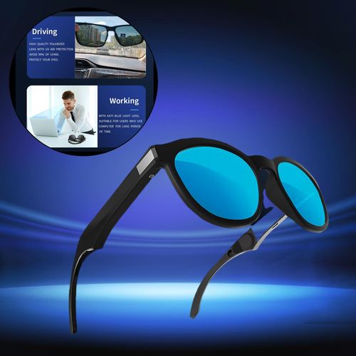Generic G4 Smart Glasses Tooth 5.0 Sunglasses Blue
