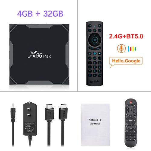 X96 Max Plus + Android 9.0 Smart TV Box Quad Core Amlogic S905X3 Dual WIFI  1000M