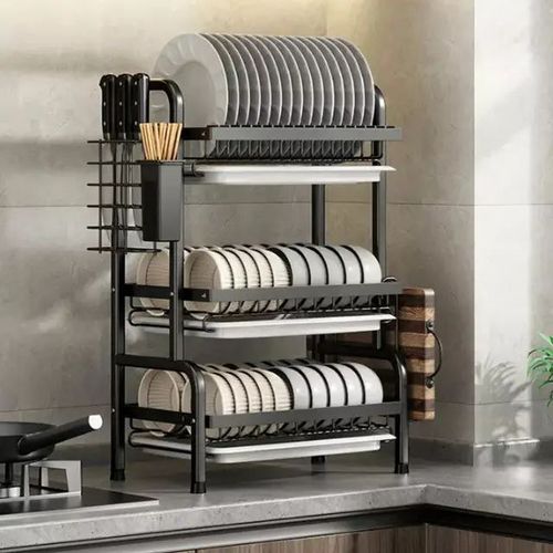 Generic Over the Sink Dish Drying Rack -1Easylife 3 Tier Stainless