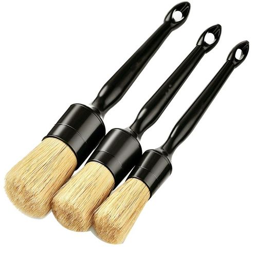 Generic 3PC Car Exterior Interior Detail Brush Hair Bristl