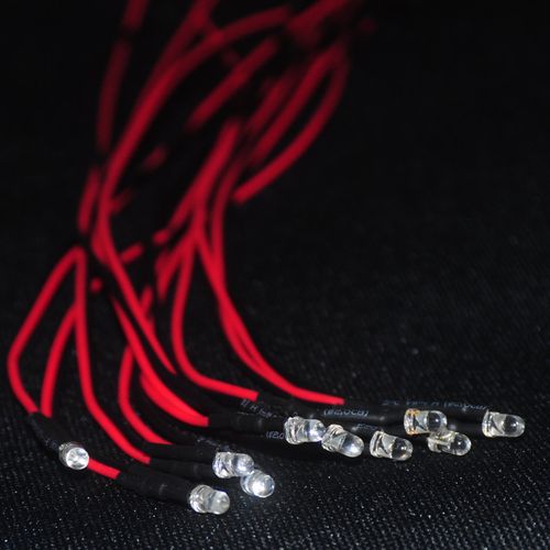 12V LED Diode 5mm, Blue/Red, flashing