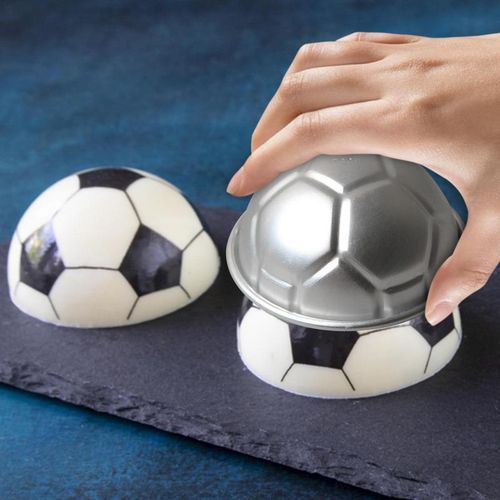 Generic 3D Soccer Ball Pastry Baking Pan Mold 3.14in Football Cake Pan Half  Ball Cake Mold Half Football Sphere Cupcake Bakeware Pastry