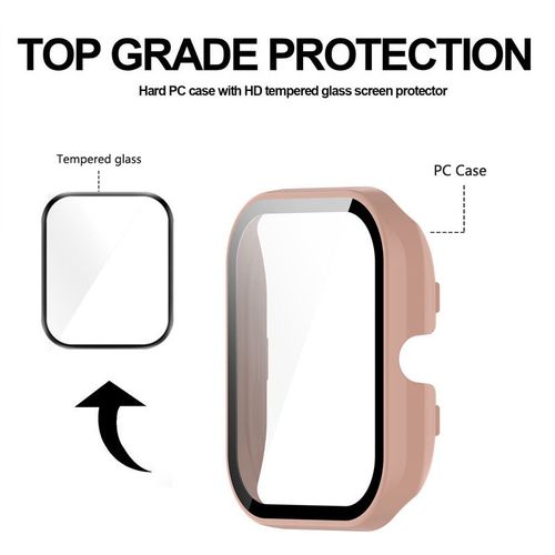 Fashion (Clear)Tempered Glass+Case For Huami Amazfit GTS 4 Mini Screen  Protector Frame Bumper Cover For Amazfit GTS4 Mini GTS 2 XXA