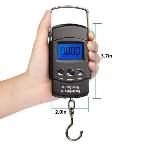 Aq General 50kg/110lb Digital Fish Scale Portable Luggage Weight Scal