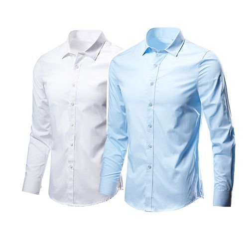 Fashion 2-in-1 Men's Long Sleeve Shirt-White/Blue | Jumia Nigeria