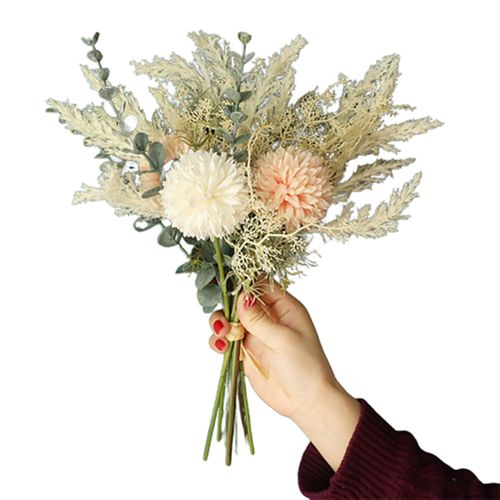 product_image_name-Generic-1 Bunch Artificial Flower Bridal Bouquet DIY Garden Party Home Wedding Decor-Champagne-1
