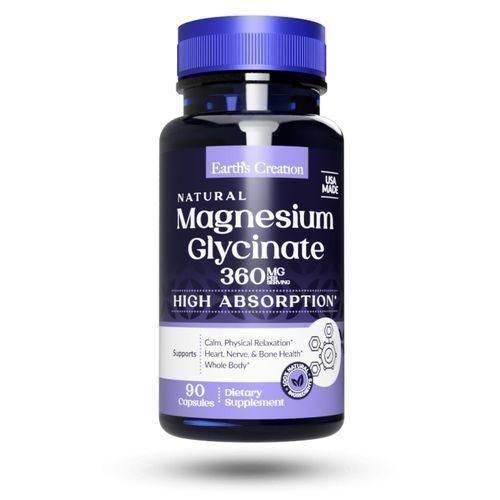 Earths Creation  Magnesium Glycinate 360mg X90 Capsules