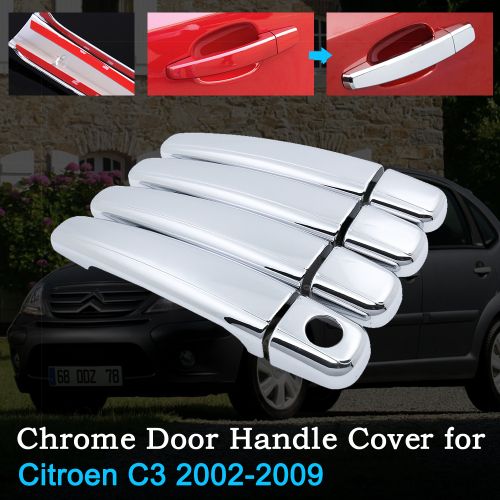 Generic Chrome Car Door Handle Cover For Citroen C3 Mk1 2002~2009