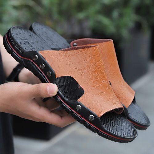 1 High Quailty Cow Leather Slippers In Pakistan