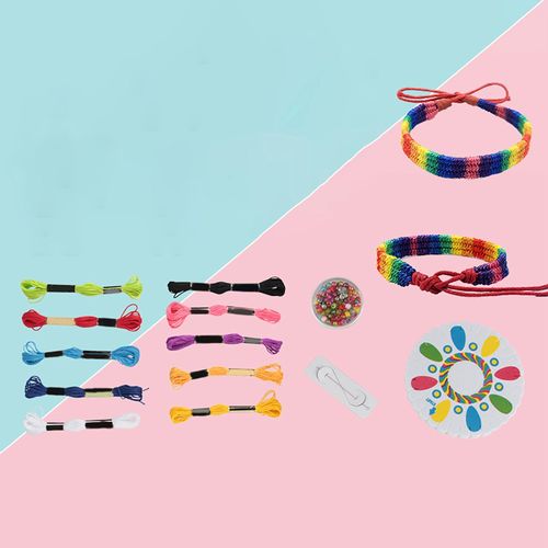 Generic 1Set Bracelet Making Kit Colorful Plastic Beads Pendants 1