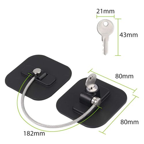 Generic Refrigerator Locks Baby Fridge Locks Cabinet Drawer Door Lock for  Kids Children Baby Black,4 PCS