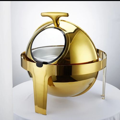Generic Round Stainless Steel Chafing Dish With Glass Window 6Litre - image 2