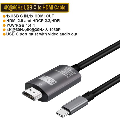 Thunderbolt 3 to Dual HDMI Video Adapter, 4K/60, 4:4:4